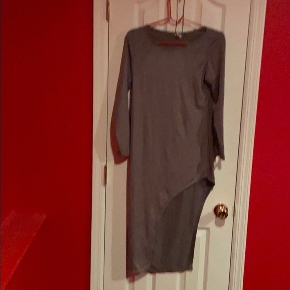 New asymmetrical grey dress